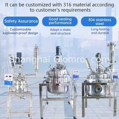 Manufacturer's Stainless Steel High-pressure Reactor 304 Small 1L-100L Laboratory Double-layer Stainless Steel Reactor