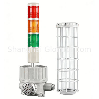 180dB High Decibel Explosion-Proof Audible Visual Alarm / Tri-color Explosion-Proof Sound and Light Alarm Ex d II CT6 Gb Industrial Warning Indicator Light