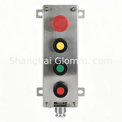 Waterproof Stainless Steel Explosion-proof Start-stop Switch Button Box IP65 Emergency Stop Control Switch Multi-Button 10A 220V