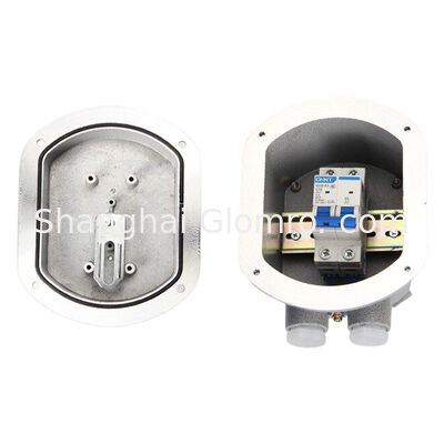 3 Pole Round Explosion Proof Circuit Breaker 10A-63A Three Phase Circuit Breaker IP65 Waterproof Aluminum Flameproof Control Switch for Flammable Dust Workshop
