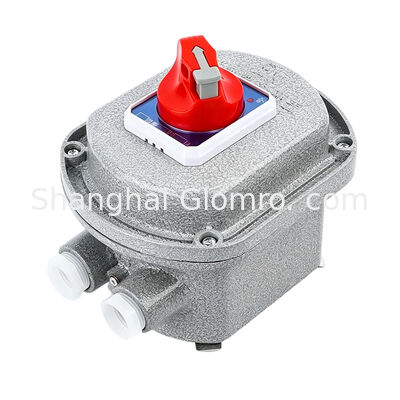 3 Pole Round Explosion Proof Circuit Breaker 10A-63A Three Phase Circuit Breaker IP65 Waterproof Aluminum Flameproof Control Switch for Flammable Dust Workshop

