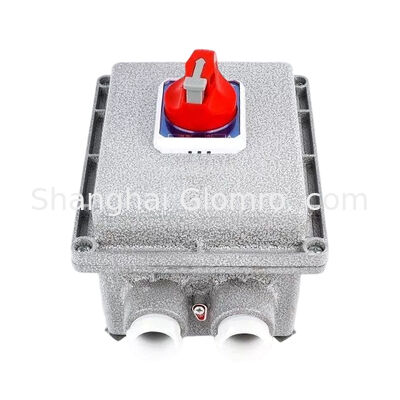 Square 3p Ex-Proof Circuit Breaker Flame Resistant Isolation Cabinet G1 Thread Explosion Protected Residual Current Trip Switch 10-63A for Dangerous Environment