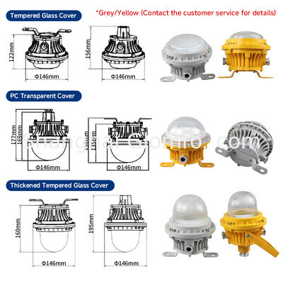 GLOMRO Heavy Duty Explosion Proof LED Area Light 30W SMD 3000Lm AC85V-265V for Petrochemical Plants