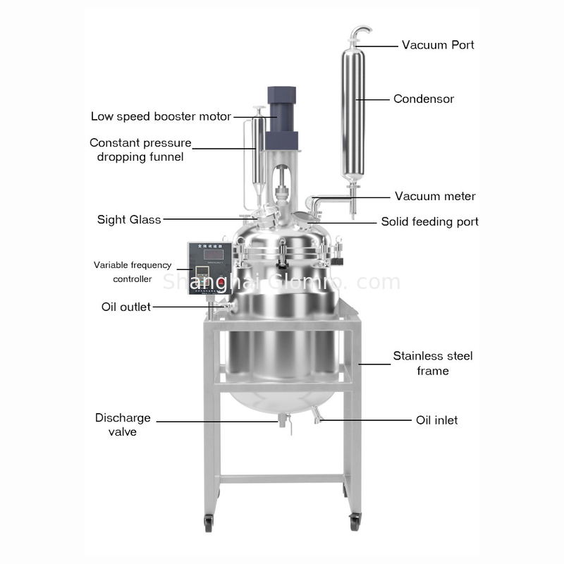 Laboratory Chemical Stainless Steel Reactor High Pressure 2L/5L/10L Customization